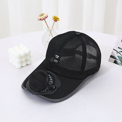 Solar Charging Belt Fan Hat Men And Women Breathable Mesh Sun Protection